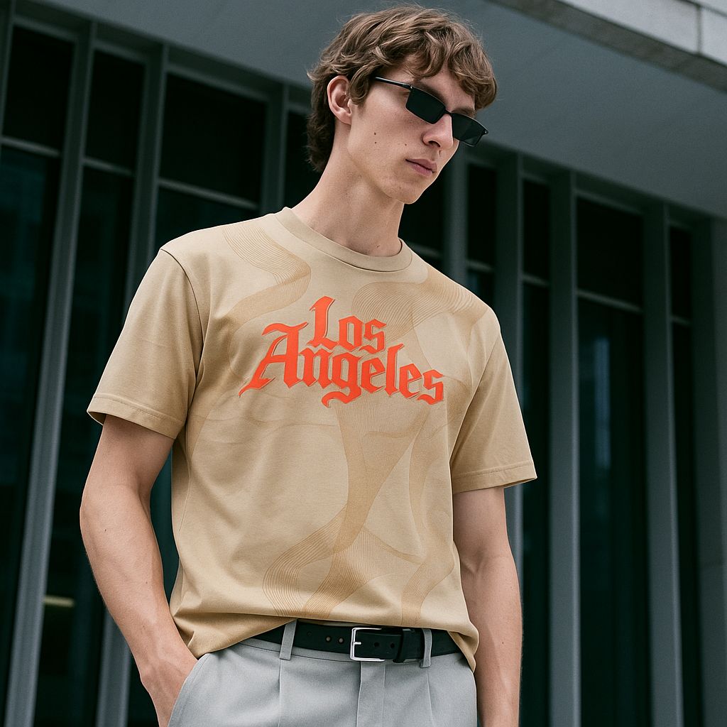 "Los Angeles" Graphic T-Shirt – Urban Street Style Drop Shoulder T-Shirt