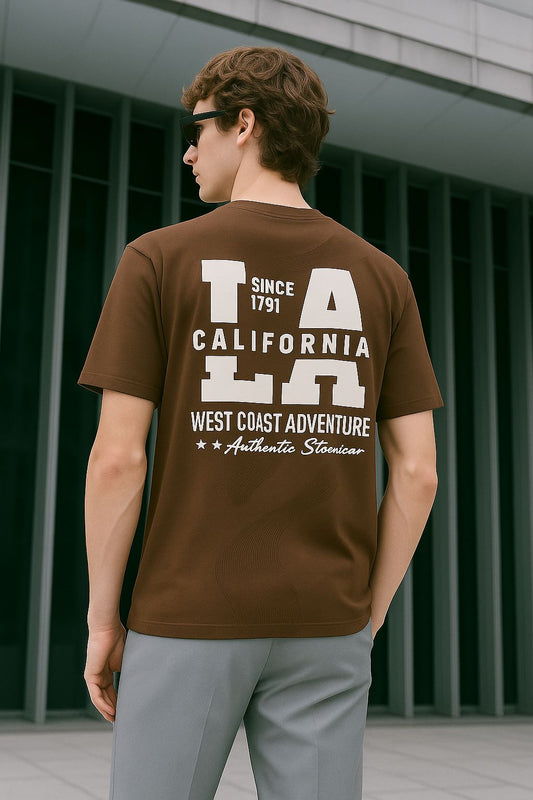 "Los Angeles" Graphic T-Shirt – Urban Street Style Drop Shoulder T-Shirt