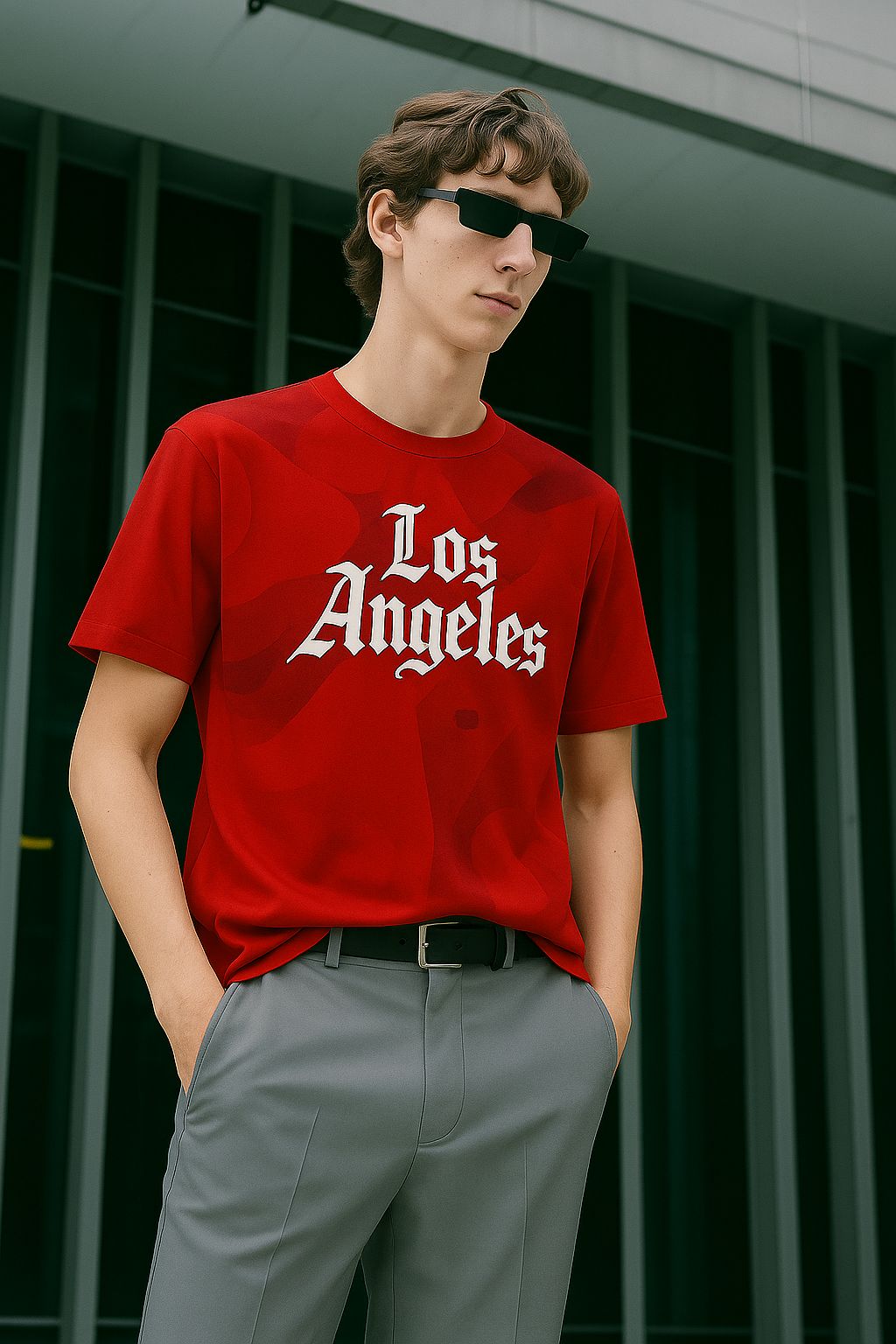 "Los Angeles" Graphic T-Shirt – Urban Street Style Drop Shoulder T-Shirt