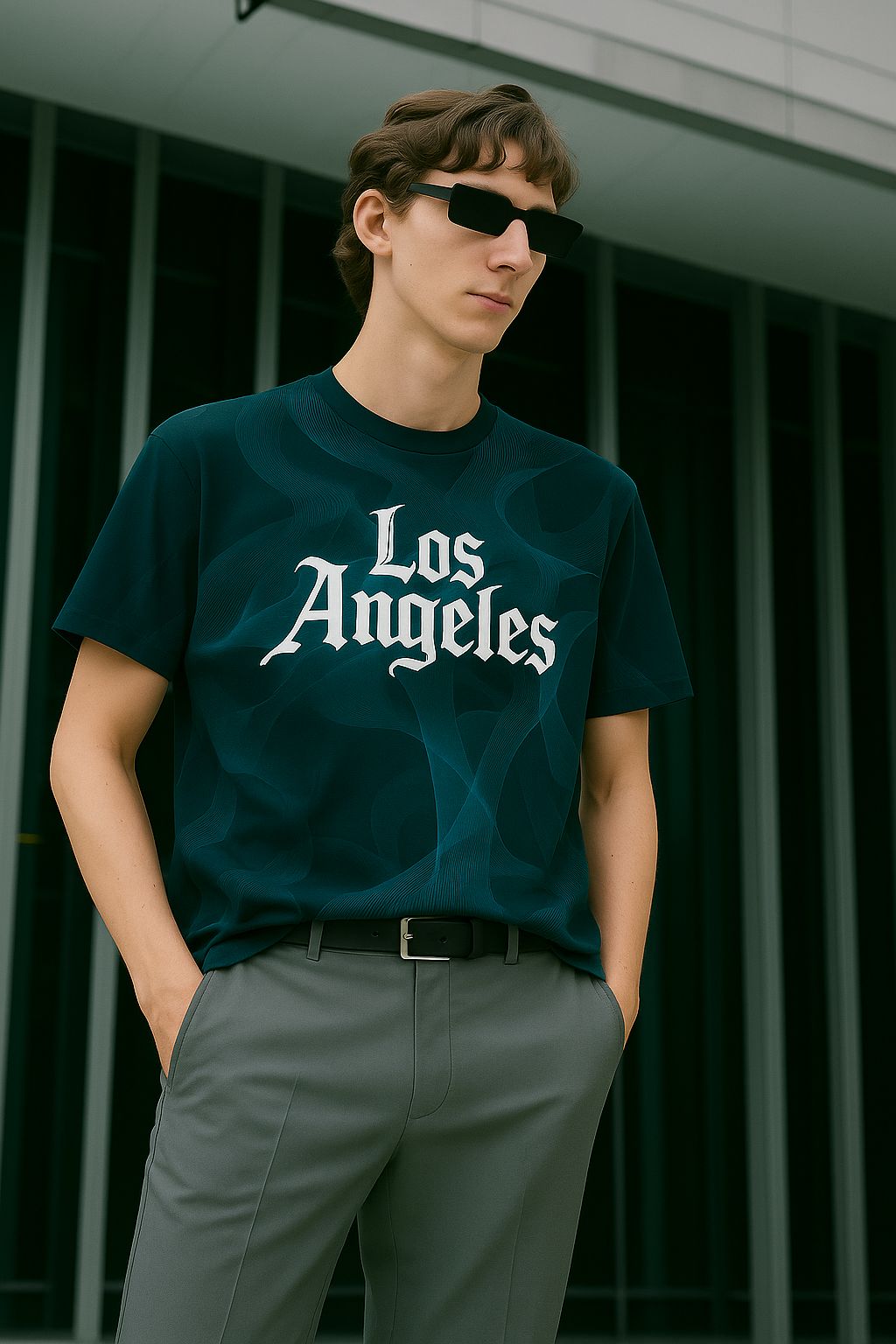"Los Angeles" Graphic T-Shirt – Urban Street Style Drop Shoulder T-Shirt