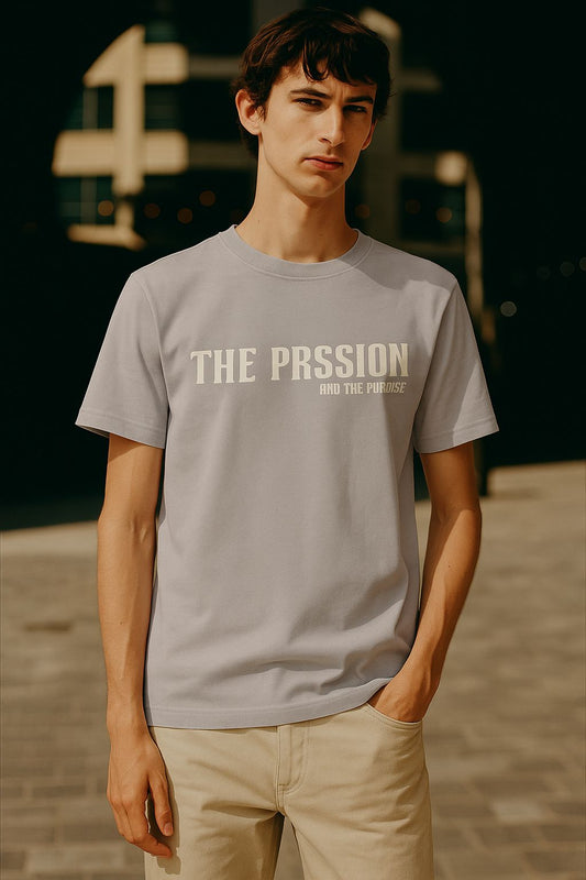 "The PRSSION & Purpose" Graphic White Tee – Unisex Casual Fit